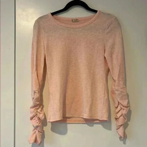 Free People Intimantely Pink Long Sleeve Tee - M